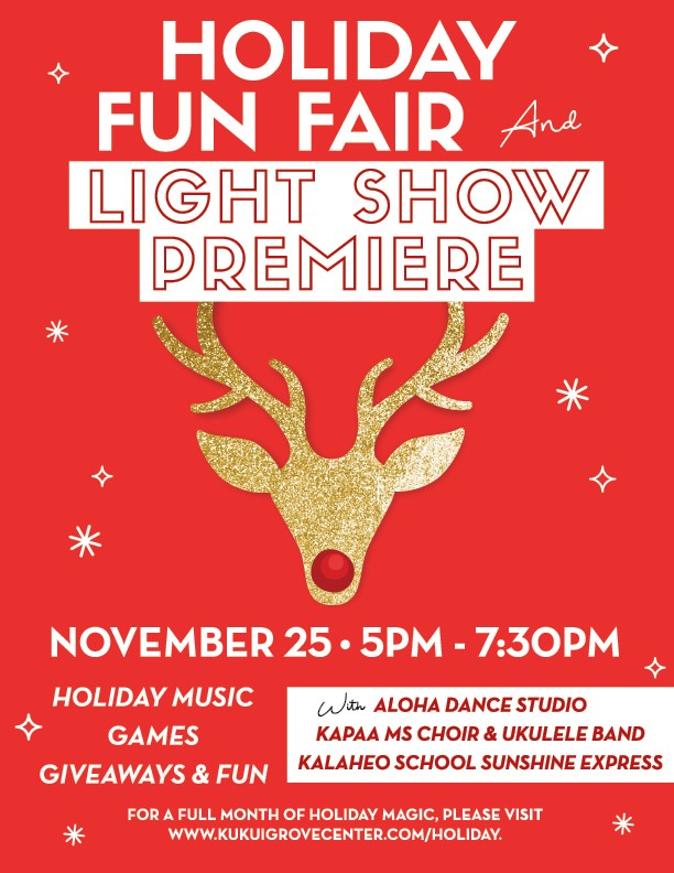 Holiday Fun Fair and Light Show Premiere 2023 | Kukui Grove Center