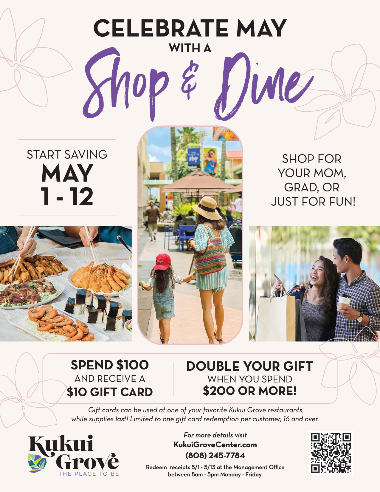 May Shop and Dine 2024 Kukui Grove Center